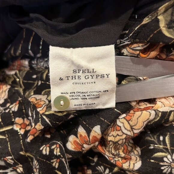 Spell and the Gypsy Mystic Gown Nightfall Dress Long Sleeve Boho Maxi Women XS - Picture 9 of 12